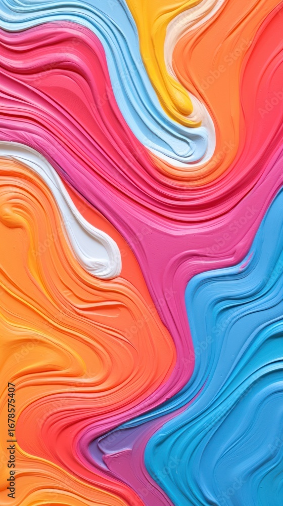 Aufkleber pop color acrylic texture abstract graphics pattern.