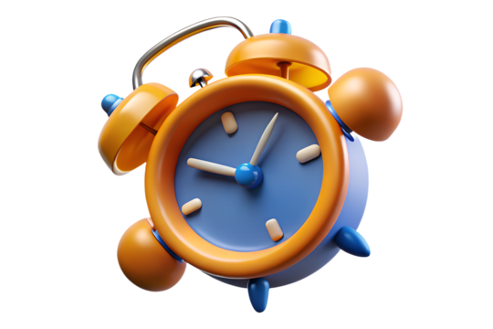 Modern digital alarm clock with glowing display, isolated on plain white surface.