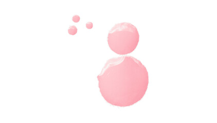 Pink splash watercolor texture, stains, watercolor drips, watercolor spread on transparent background.