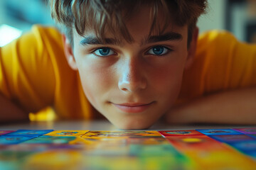 Man enjoying a fun and strategic evening generative AI