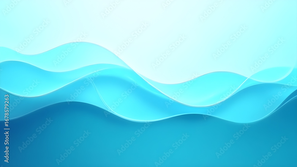Aufkleber abstract blue wave design with flowing curves and light lines creates an elegant backdrop for a busi