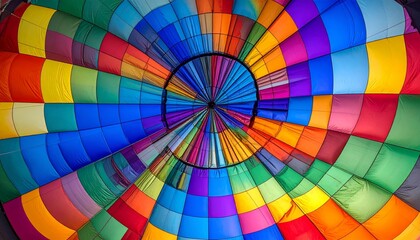 Fototapeta premium Colorful abstract background with vibrant rainbow spectrum pattern of circles and color samples