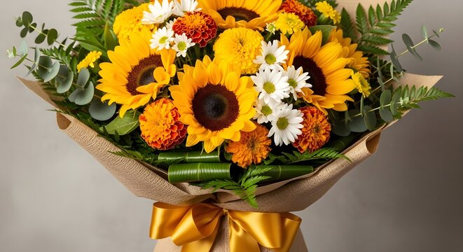 bouquet of sun flowers