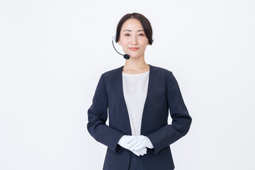 カメラ目線のオペレーター