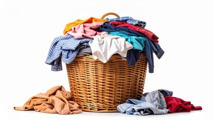 laundry basket with clothes