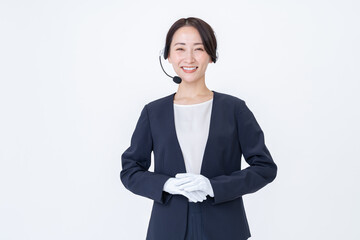 スーツを着たオペレーター