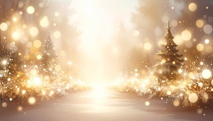 Naklejka premium Abstract Christmas background, blur, shiny, bronze bokeh sparkles, blurred lights.