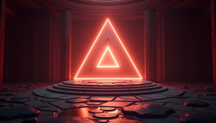 Virtual Cyber Power Source Depicting Endless Luminous Blue Light Energy Horizon