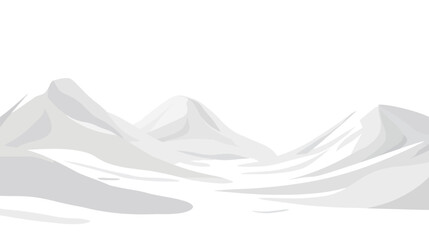 Badland on White Background &ndash; Vector Graphic Design