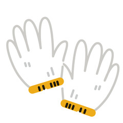 軍手のフラットイラスト素材