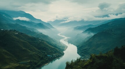 Obraz premium Incredible mountain scenery, God's creation, landscape, view from above