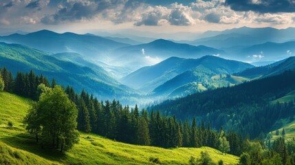 Incredible mountain scenery, God's creation, landscape, view from above