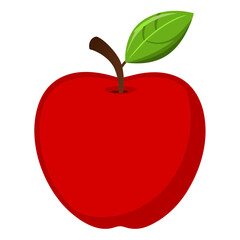 Download high quality red apple vector illustration for free use in graphic design projects