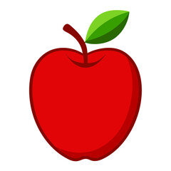 Red apple fruit illustration vector graphic design healthy food nutrition organic harvest fresh apple
