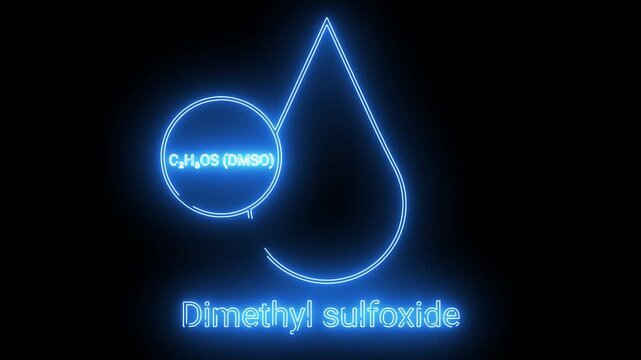 Dimethyl sulfoxide chemical liquid icon with white background