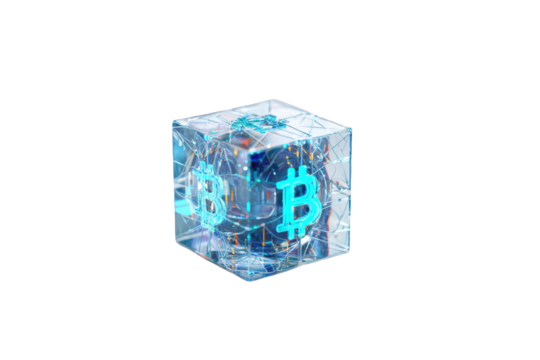 Crystalline Bitcoin Cube (1) - Powered by Adobe