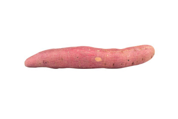 Roasted Sweet Potato on White Background