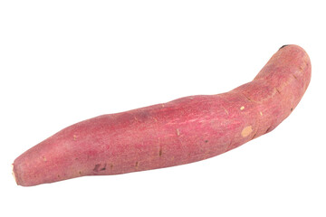 Roasted Sweet Potato on White Background