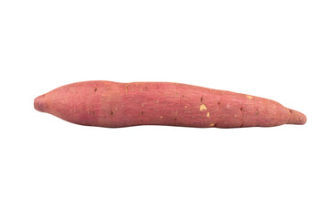Roasted Sweet Potato on White Background