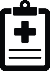 Obraz premium Medical clipboard with cross and lines health document