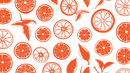 Citrus Fruit Vector Pattern with Orange and Lemon Slices, Vibrant Design, Fresh and Juicy, Colorful Tropical Illustration, Tangy Elements, Decorative Art, Summer Vibes, Refreshing, Creative, Whimsical