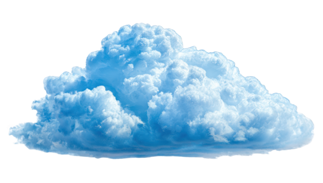 A vibrant blue cloud