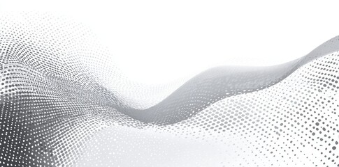 Abstract gray and white halftone wave design