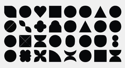 Fototapeta premium Modern geometric shapes pattern, minimalist graphic design for backgrounds and branding
