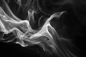 Obraz premium Abstract smoke swirls on black background