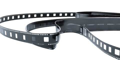 Film strip detailed image on transparent png background
