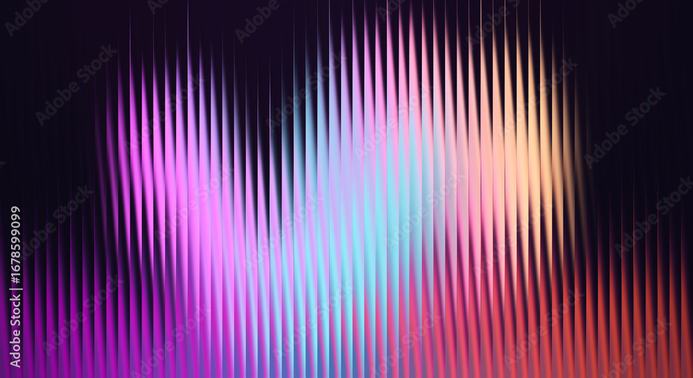 Aufkleber abstract digital art with vibrant neon color gradients and vertical line patterns creating a futuris