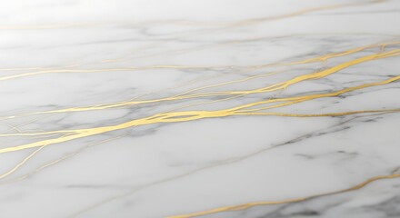 Elegant white marble surface with subtle gold veins and natural textures