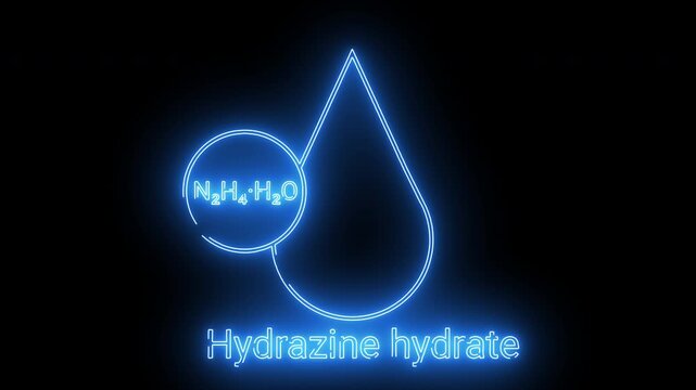 Hydrazine hydrate chemical liquid icon with white background