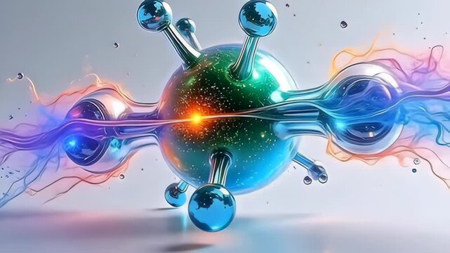 indium ampere lively universe, ampere rainbow-core speck ventilation lento indium 3D blank issue from ampere glittering nebula of colors, it stretch tendril throb rhythmically patch