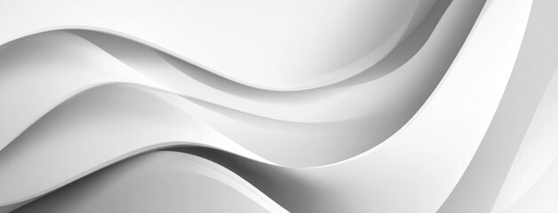 Abstract wavy, layered shapes in grayscale