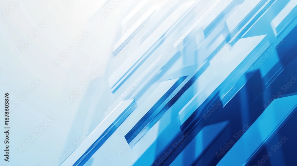 Poster abstract geometric shapes creating a serene digital environment