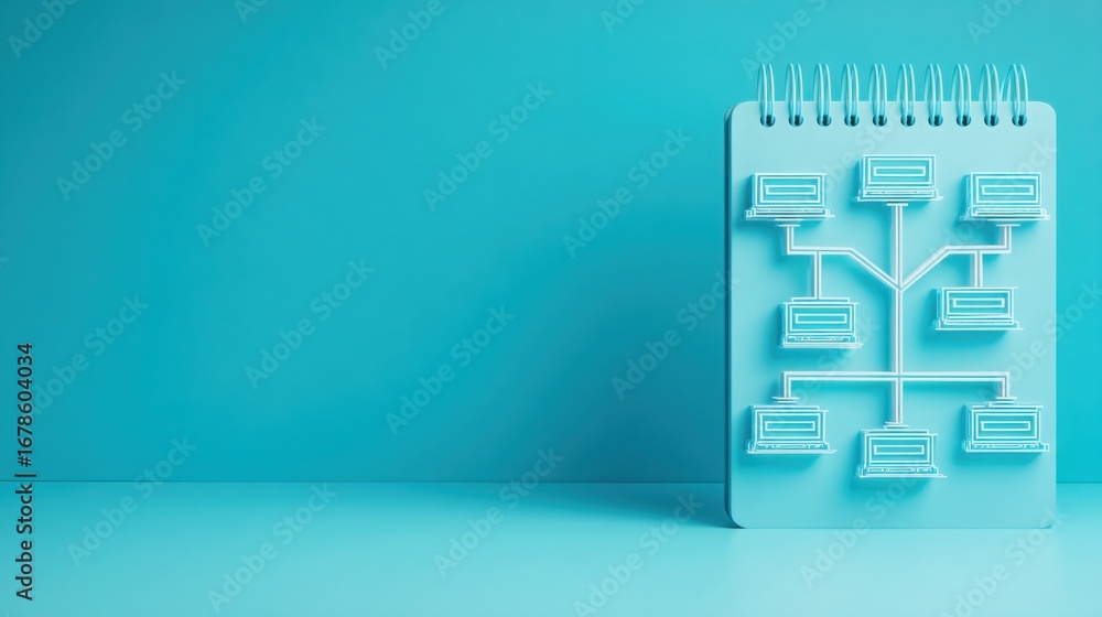 Poster a white notebook displaying the word yes illustrating affirmation and digital collaboration concept 