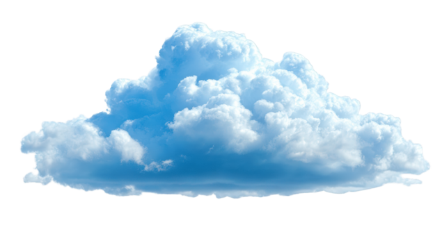 A stylized, isolated cumulus cloud