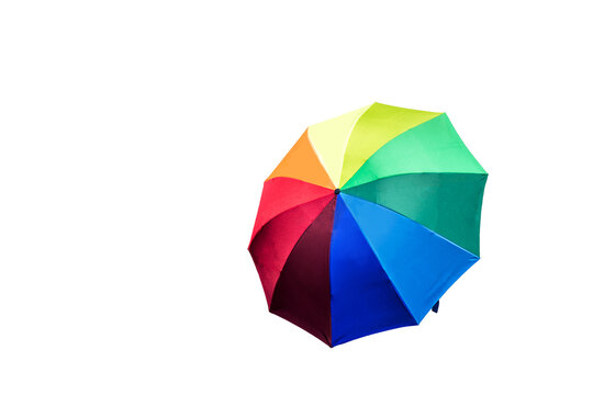 colorful umbrella isolated on white background