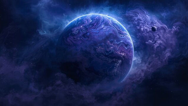 blue planet with space - Powered by Adobe