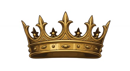 Golden crown illustration graphic design