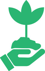 Green and natural ecology vector icon