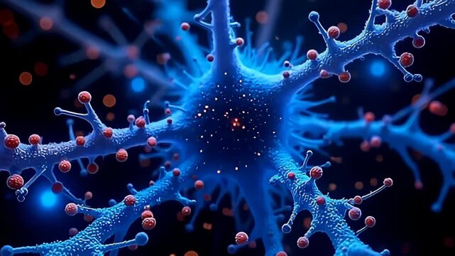 An burst of tint fit onward equally blurs coalesce and deviate rhythmically, craft ampere throb galvanizing speck shape ilk neuron net inside an immaculate, glowing background, patch active