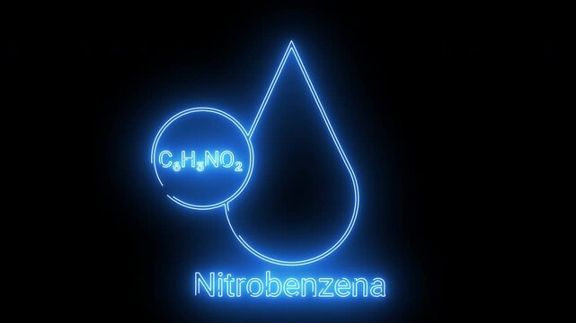Nitrobenzene chemical liquid icon with white background