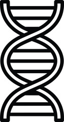 A black and white illustration of a dna double helix structure with horizontal lines inside it