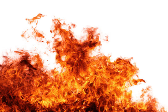 Fiery explosion against a black background (2)