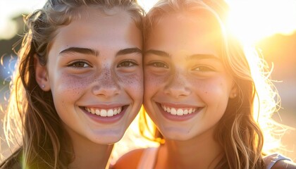 American high school seniors celebrating senior sunrise tradition. Teenagers watching sunrise together with joy and school spirit. Perfect stock for back-to-school lifestyle in the USA.
