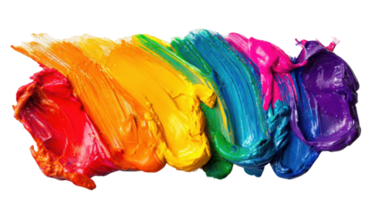 Abstract vibrant paint strokes