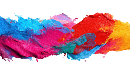 Abstract painting with vibrant colors