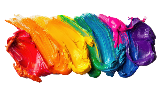 Abstract vibrant paint strokes